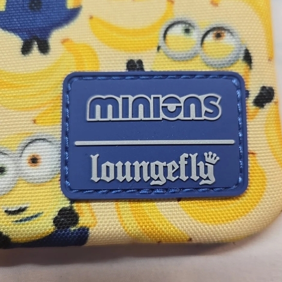 Loungefly Minions Banana Print Clutch Wallet- Yellow and Blue - Picture 4 of 5